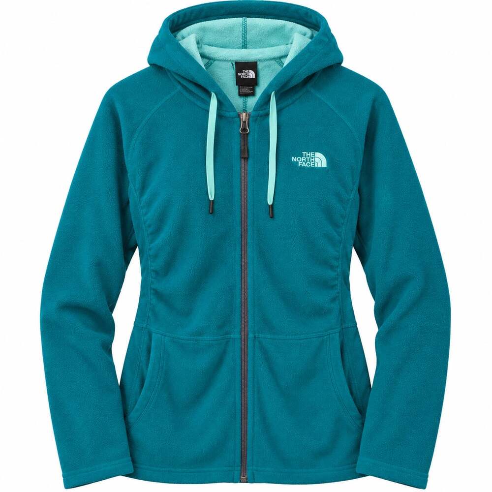 The North Face Women's Mezzaluna Full-Zip Fleece Hoodie XL Teal Light Outdoor